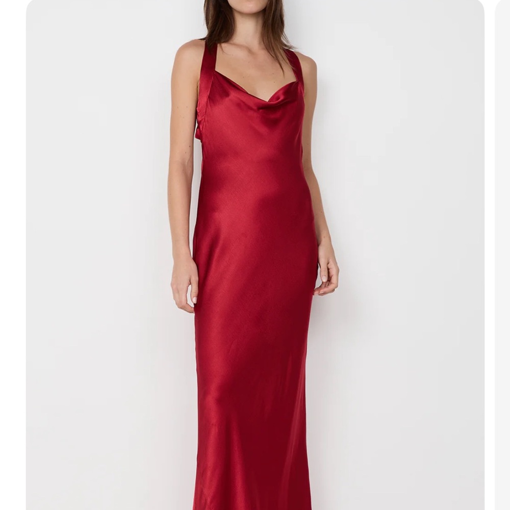 Bec and Bridge Gia Halter Maxi Dress - Cherry Red